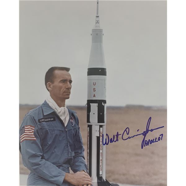 Walt Cunningham signed Apollo 7 photo. GFA Authenticated