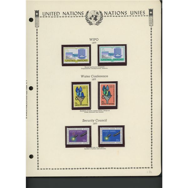 United Nations New York Stamps 1977