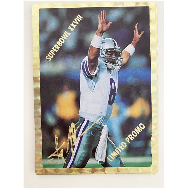 Troy Aikman Dallas Cowboys Superbowl XXVIII Limited Promo NFL Football Card