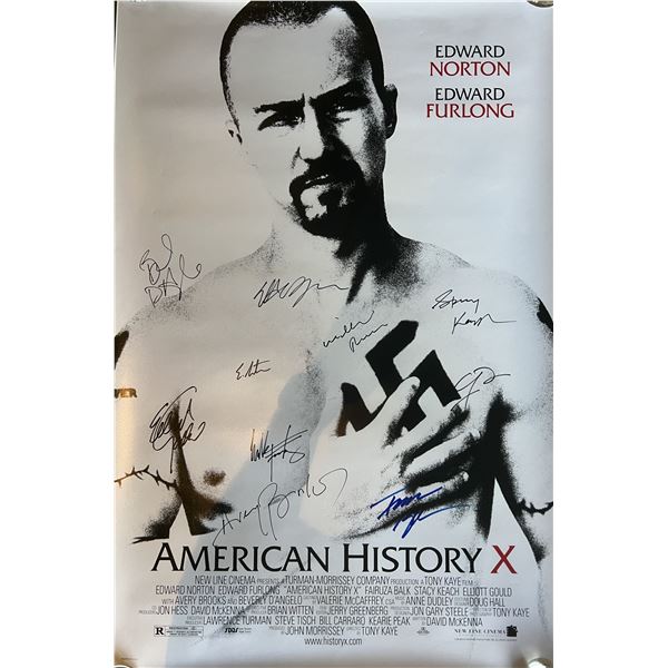 American History X cast signed movie poster