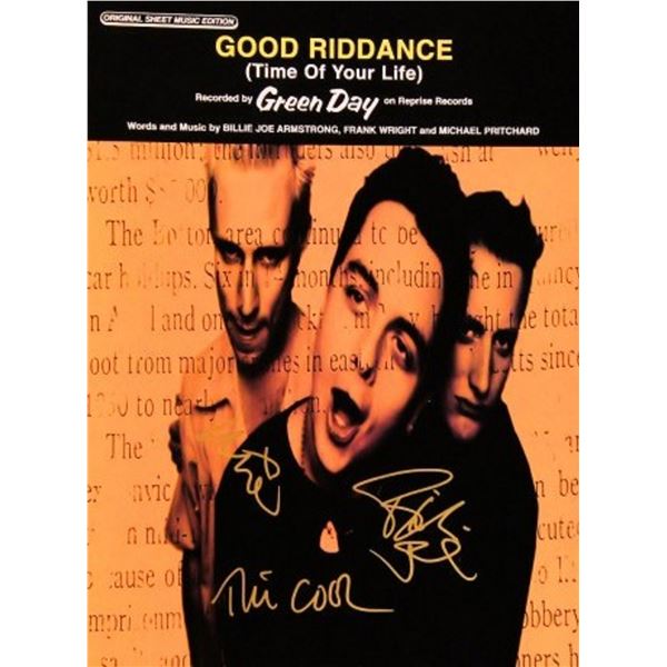 Green Day signed sheet music