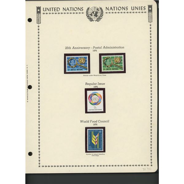 United Nations New York Stamps 1976