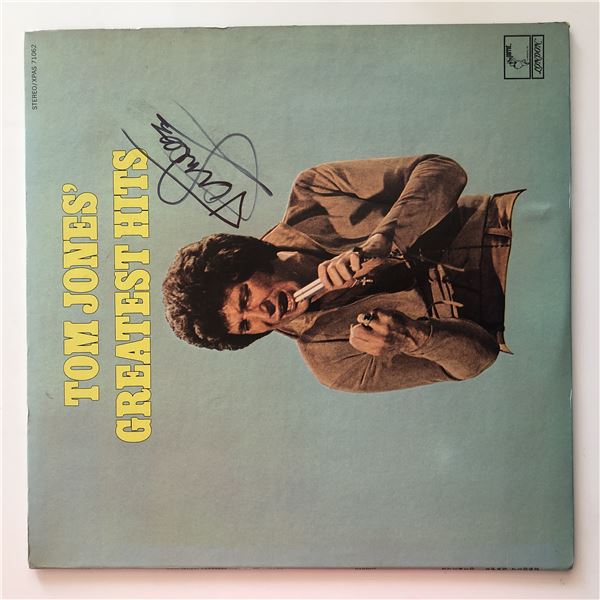Tom Jones Greatest Hits signed album. GFA Authenticated