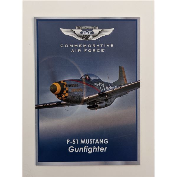 P-51 Mustang Gunfighter Commemorative Air Force Card