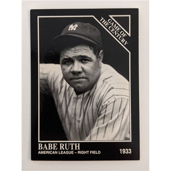 Babe Ruth Game of the Century Baseball Card