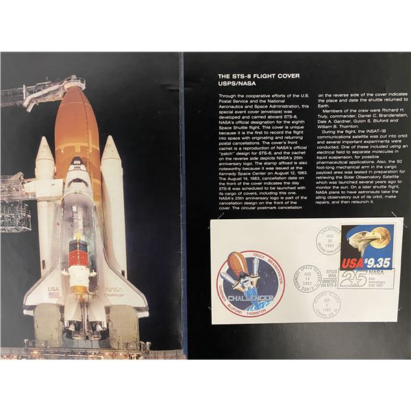 Walter Cunningham signed flown in space Challenger first day cover