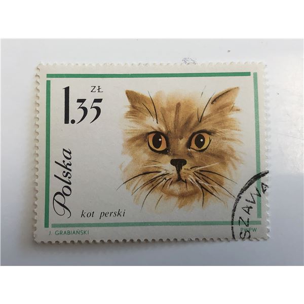 1964 Cat Stamp - Poland