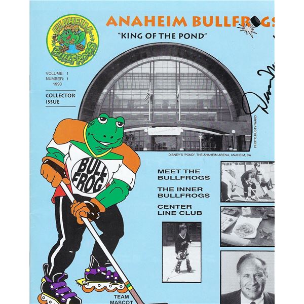 Anaheim Bullfrogs signed program