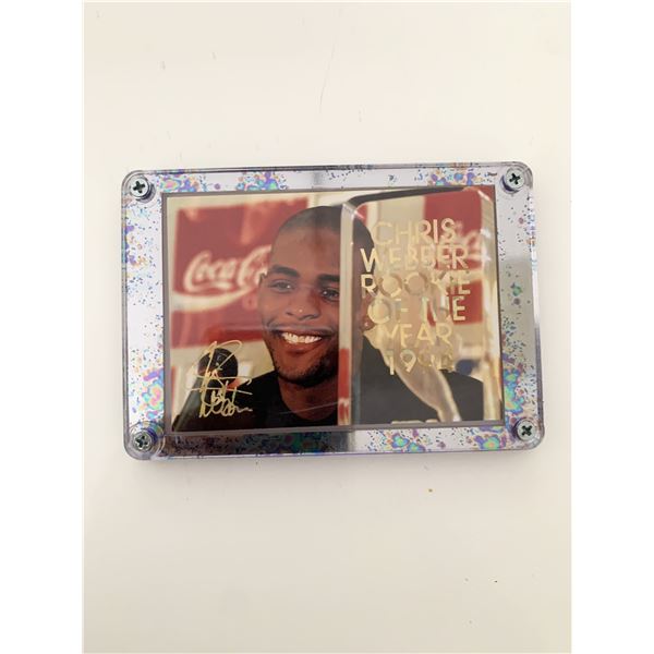 Chris Webber Rookie of the Year 1994 Facsimile Signed Framed Basketball Card