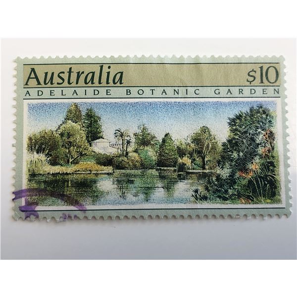 1989 $10 Australia Adelaide Botanic Garden Stamp