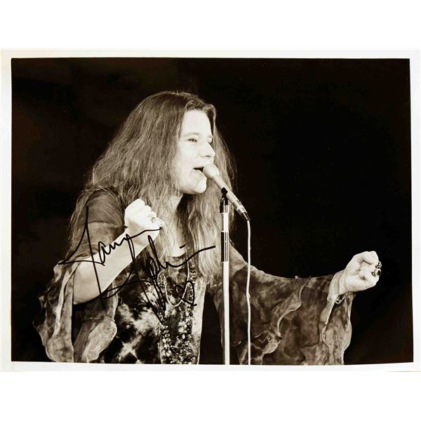 Janis Joplin signed photo
