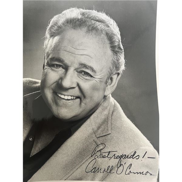 Archie Bunker Carroll O'Connor signed photo. GFA Authenticated