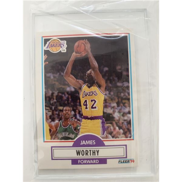 James Worthy Lakers Fleer '90 Basketball Card