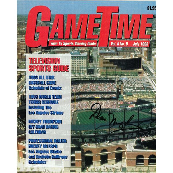signed Game Time magazine