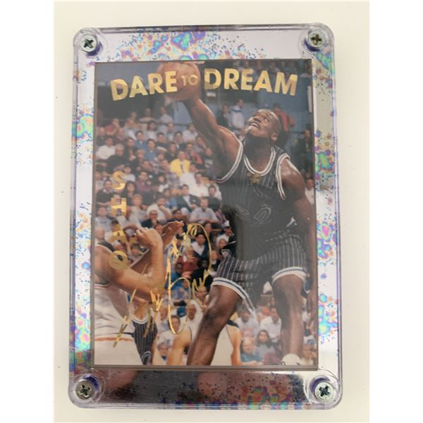 Shaq Dare to Dream Facsimile Signed Framed Basketball Card