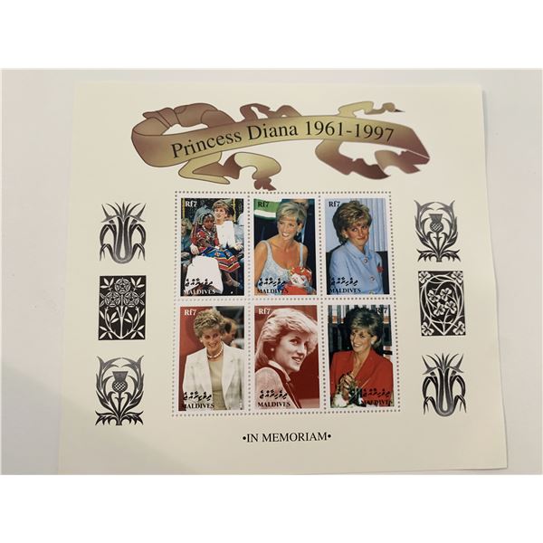 Maldives Diana Princess of Wales commemorative stamp set