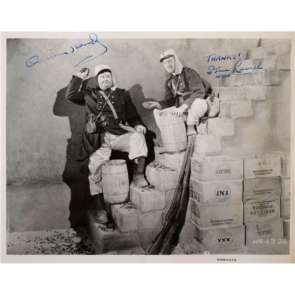 Laurel and Hardy signed movie still photo