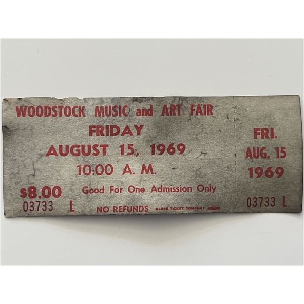 1969 Woodstock ticket