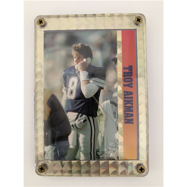 Troy Aikman Framed Football Card