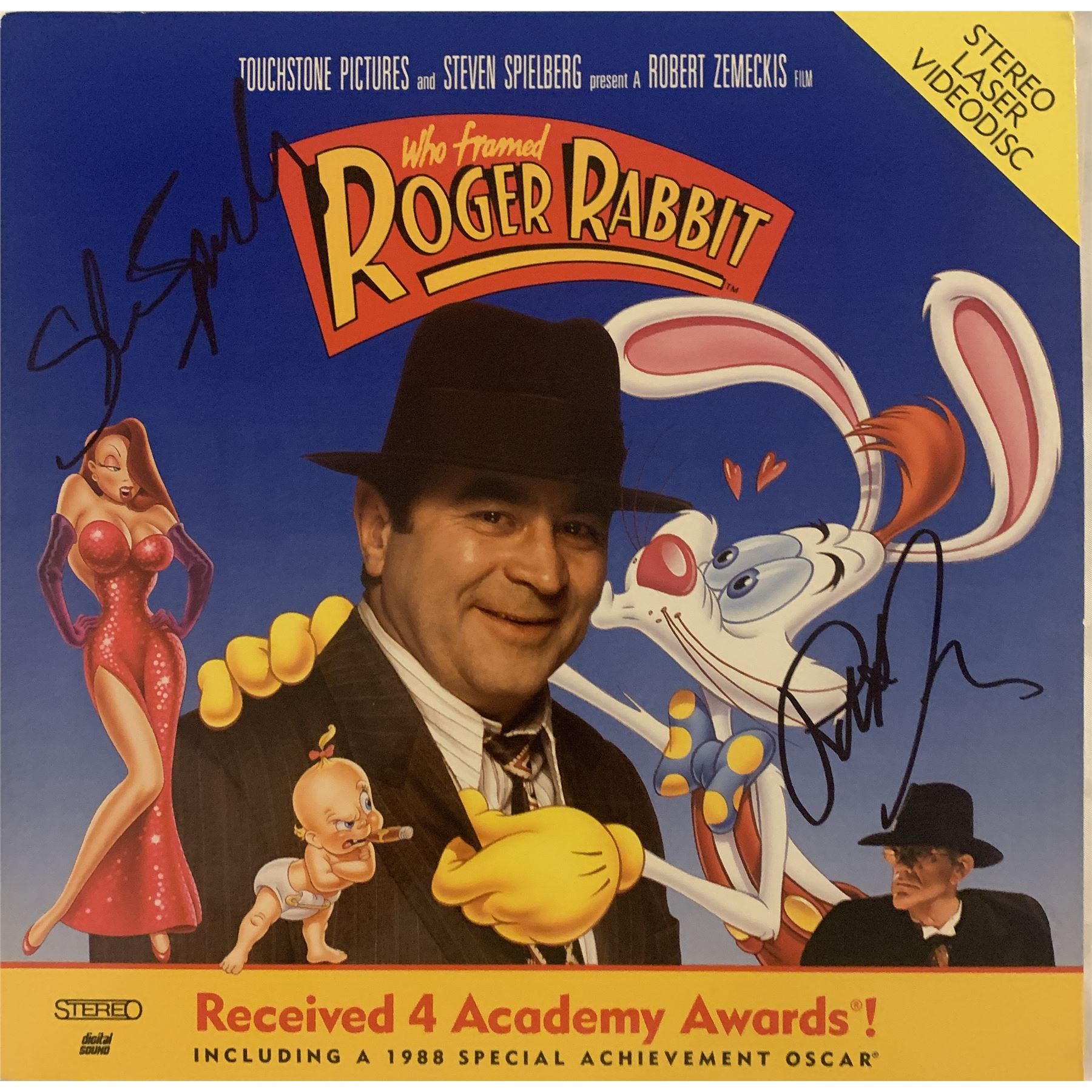 Who Framed Roger Rabbit signed laser disc. GFA Authenticated