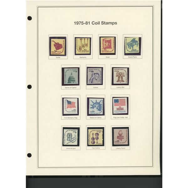 1975-81 Coil Stamp Set