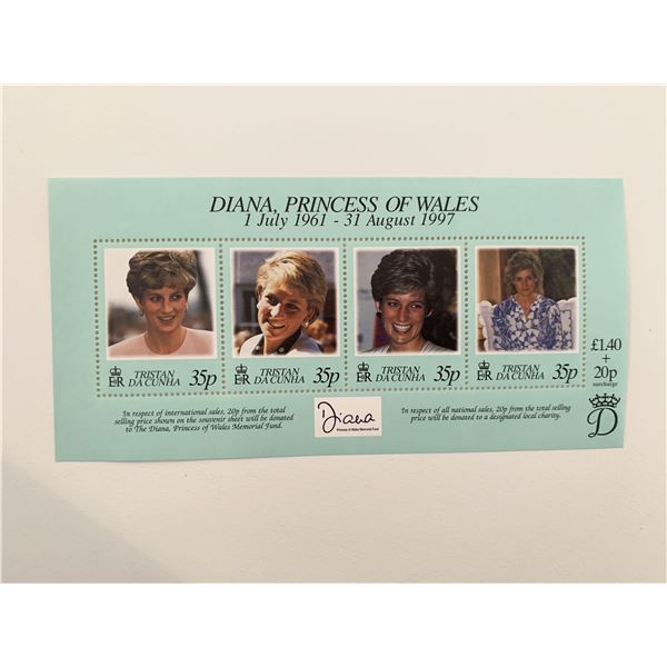 Diana Princess of Wales commemorative stamp set
