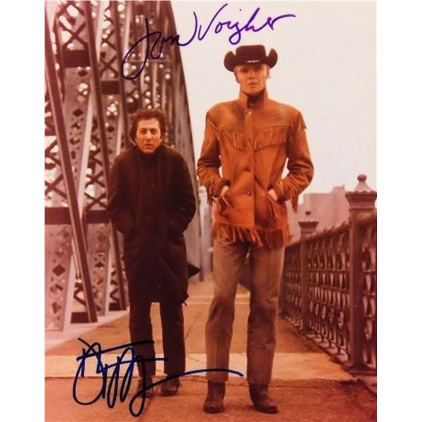 Dustin Hoffman and Jon Voight signed movie photo