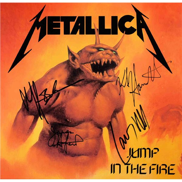 Metallica signed Jump In The Fire album