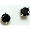 Image 1 : 14K WHITE GOLD 0.7G BLACK DIAMOND 1.02CT EARRINGS