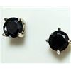 Image 2 : 14K WHITE GOLD 0.7G BLACK DIAMOND 1.02CT EARRINGS
