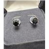 Image 4 : 14K WHITE GOLD 0.7G BLACK DIAMOND 1.02CT EARRINGS