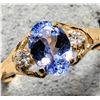 Image 3 : 10K YELLOW GOLD 1.3G TANZANITE 0.9CT & LAB DIA