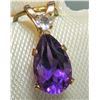 Image 2 : 10K YELLOW GOLD AMETHYST 0.7CT PENDANT