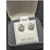 Image 4 : 14K WHITE GOLD LAB DIAMOND 2.2CT EARRINGS