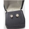 Image 5 : 14K YELLOW GOLD CZ 4MM EARRINGS