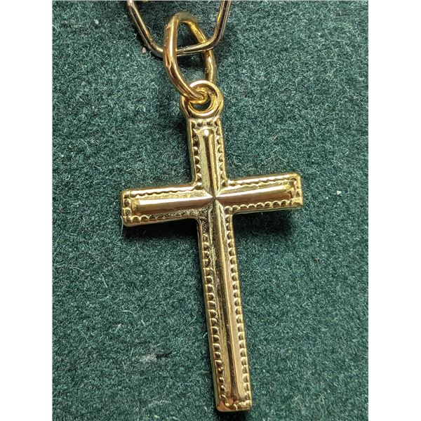 10K YELLOW GOLD 0.52G CROSS PENDANT