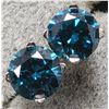 Image 2 : 14K WHITE GOLD 0.69G LAB BLUE DIAMOND 0.9CT
