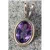 Image 1 : SILVER AMETHYST 6X4MM PENDANT, MADE IN CANADA