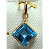 Image 1 : 10K YELLOW GOLD BLUE TOPAZ 1.4CT PENDANT