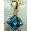 Image 2 : 10K YELLOW GOLD BLUE TOPAZ 1.4CT PENDANT