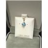 Image 4 : 10K YELLOW GOLD BLUE TOPAZ 1.4CT PENDANT