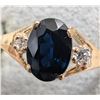 Image 1 : 10K YELLOW GOLD 1.3G NATURAL SAPPHIRE 1CT & LAB