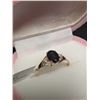 Image 4 : 10K YELLOW GOLD 1.3G NATURAL SAPPHIRE 1CT & LAB
