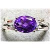 Image 3 : SILVER AMETHYST 1.5CT RING