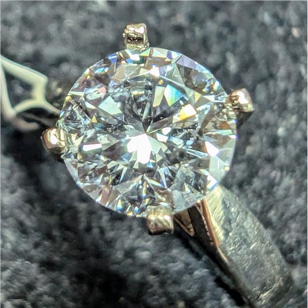 14K WHITE GOLD 2.4G LAB DIAMOND 1.2CT RING