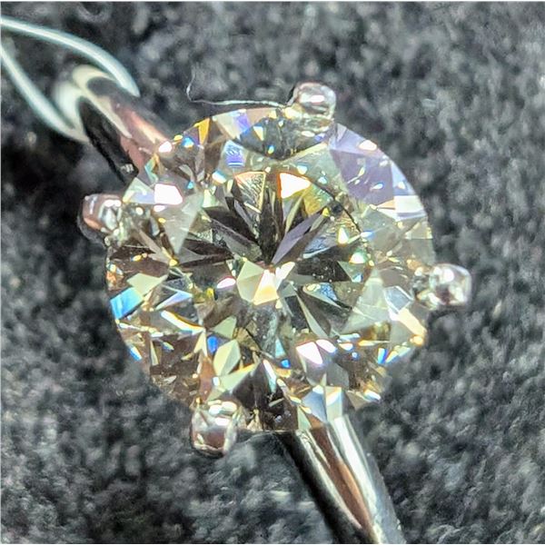 14K WHITE GOLD 2.6G LAB DIAMOND 1.6CT RING