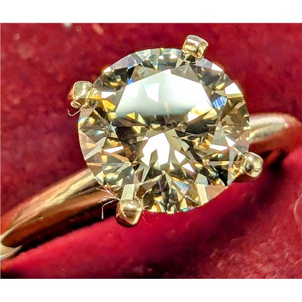 10K YELLOW GOLD 2.36G LAB DIAMOND 1.3CT RING