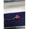 Image 5 : 14K WHITE GOLD 2G NATURAL RUBY 1.6CT & LAB DIA