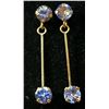 Image 1 : 10K TANZANITE 1CT EARRINGS, MADE IN CANADA