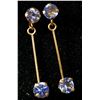 Image 2 : 10K TANZANITE 1CT EARRINGS, MADE IN CANADA